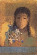 Odilon Redon Lady with Wildflowers Spain oil painting artist